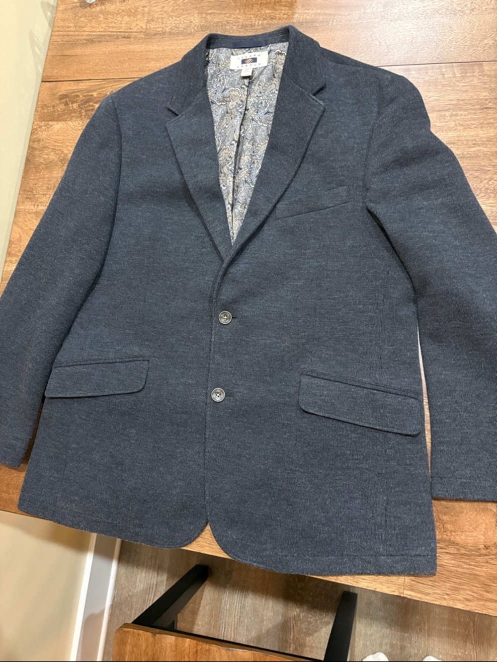 Joseph Abboud sports coat Blazer. Knit. Lined. XL. Dark blue